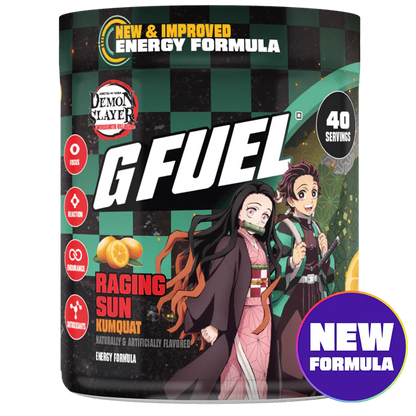 G Fuel Raging Sun 2.0 Tub - 40 Servings - Demon Slayer