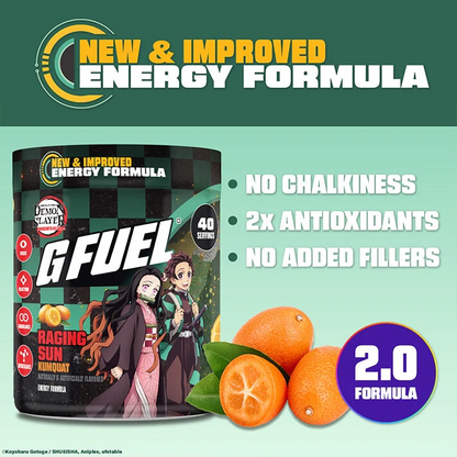 G Fuel Raging Sun 2.0 Tub - 40 Servings - Demon Slayer