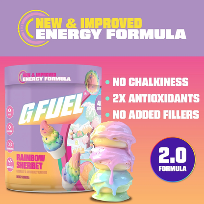 G Fuel Rainbow Sherbet 2.0 Tub - 40 Servings