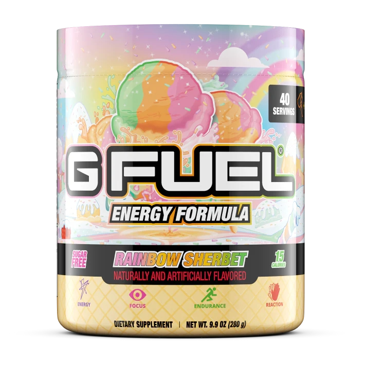 G Fuel Rainbow Sherbet Tub - 40 Servings
