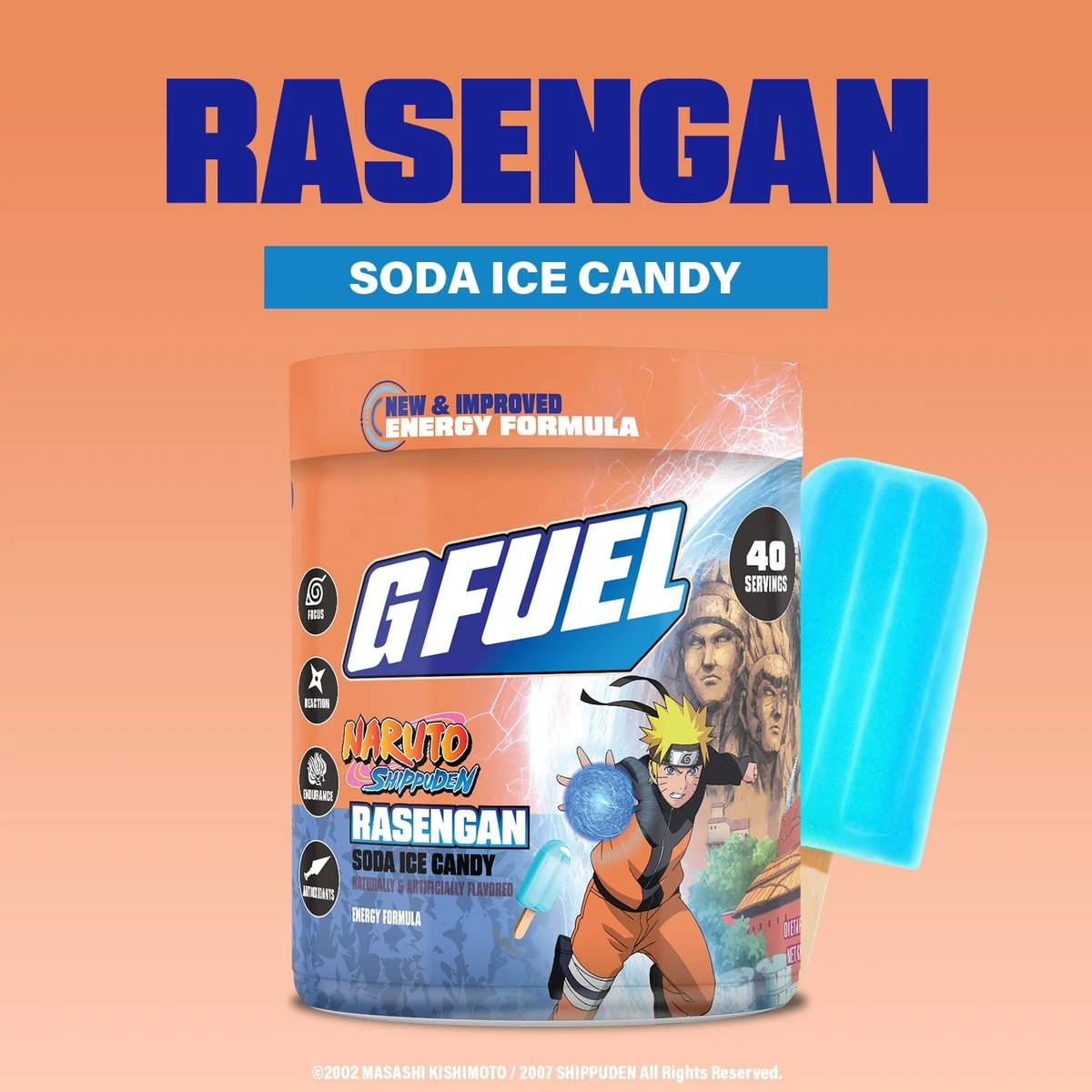 G Fuel Rasengan 2.0 Tub - 40 Servings - Naruto Shippuden
