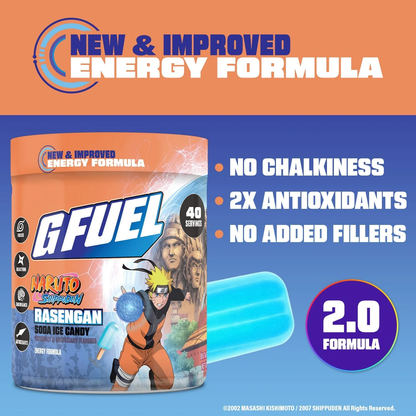 G Fuel Rasengan 2.0 Tub - 40 Servings - Naruto Shippuden