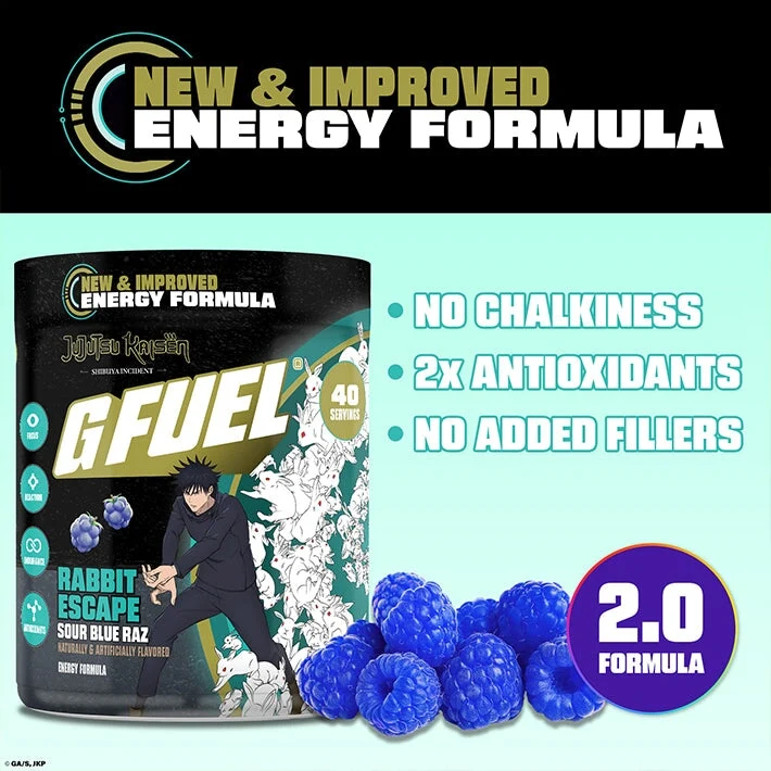 G Fuel Rabbits Escape 2.0 Tub - 40 Servings - Jujutsu Kaisen