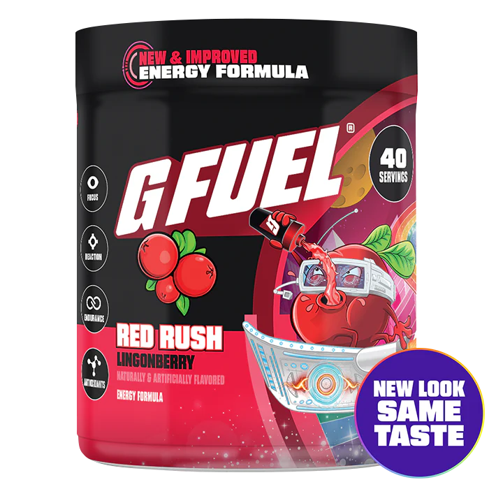 G Fuel Red Rush 2.0 Tub - 40 Servings (PewDiePie Reskin)