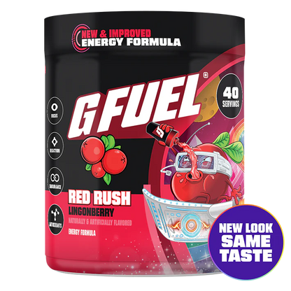 G Fuel Red Rush 2.0 Tub - 40 Servings (PewDiePie Reskin)