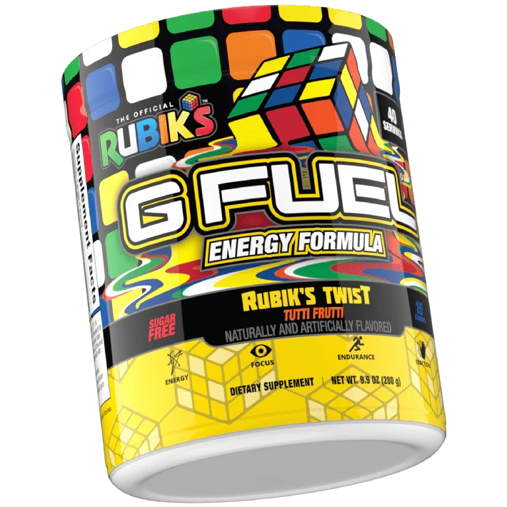 G Fuel Rubik's Twist Tub - 40 Servings - Rubik's Cube