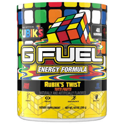 G Fuel Rubik's Twist Tub - 40 Servings - Rubik's Cube