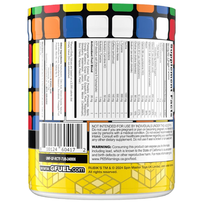 G Fuel Rubik's Twist Tub - 40 Servings - Rubik's Cube