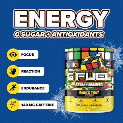 G Fuel Rubik's Twist Tub - 40 Servings - Rubik's Cube