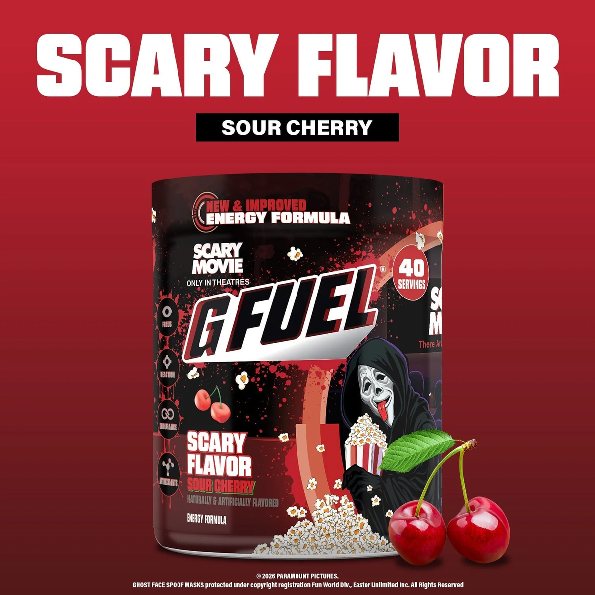 G Fuel Scary Flavor 2.0 Tub - 40 Servings - Scary Movie