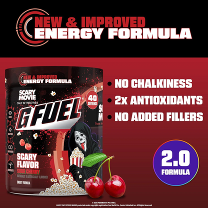 G Fuel Scary Flavor 2.0 Tub - 40 Servings - Scary Movie