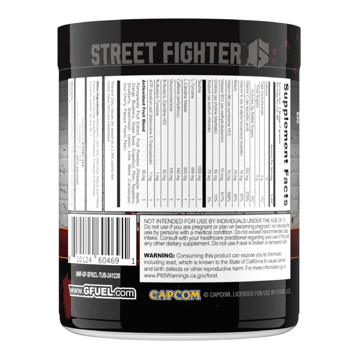 G Fuel Shoryuken Surge Tub - 40 Servings - Street Fighter