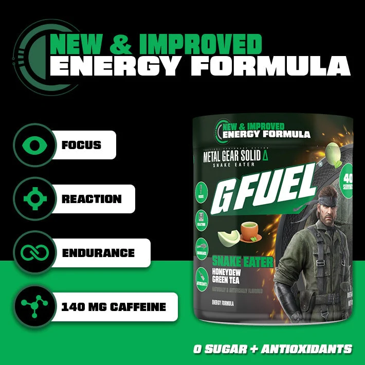 G Fuel Snake Eater 2.0 Tub - 40 Servings - Metal Gear Solid