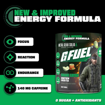 G Fuel Snake Eater 2.0 Tub - 40 Servings - Metal Gear Solid
