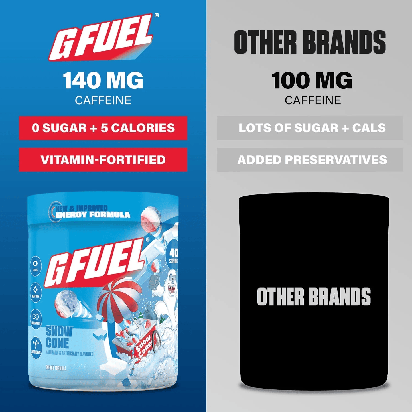 G Fuel Snow Cone 2.0 Tub - 40 Serving