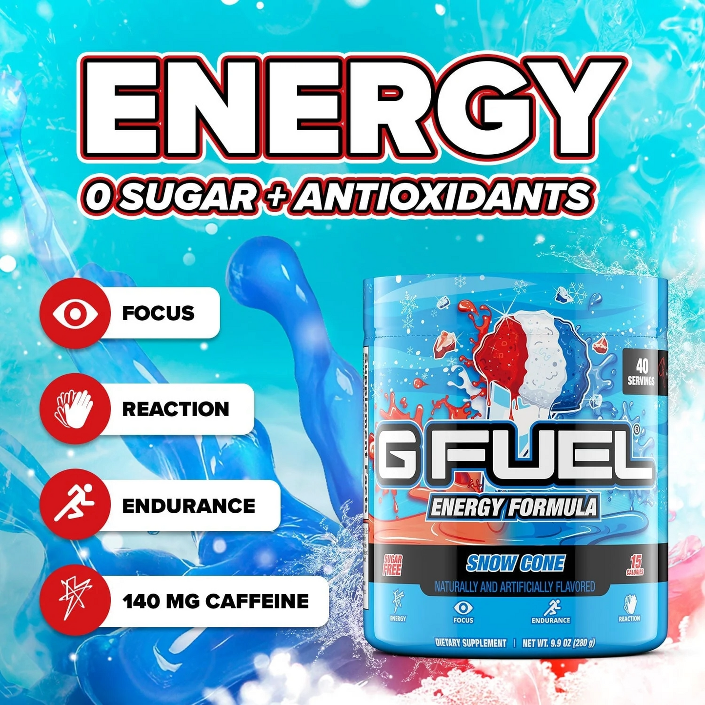 G Fuel Snow Cone Tub - 40 Servings