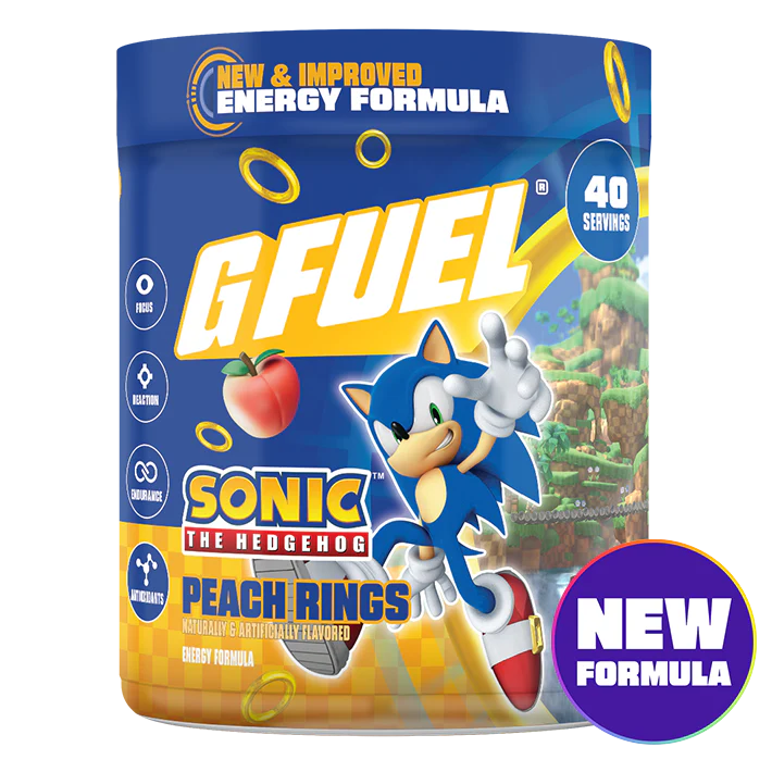 G Fuel Sonic Peach Rings 2.0 Tub - 40 Servings