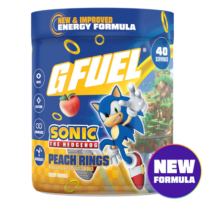 G Fuel Sonic Peach Rings 2.0 Tub - 40 Servings