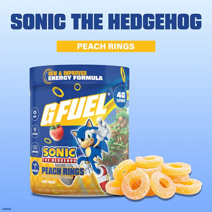 G Fuel Sonic Peach Rings 2.0 Tub - 40 Servings