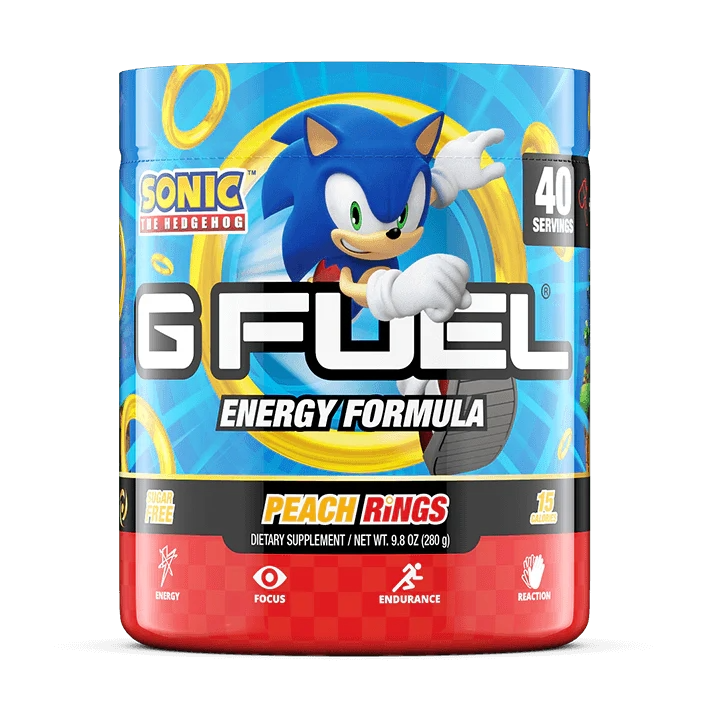 G Fuel Peach Rings Tub - 40 Servings - Sonic