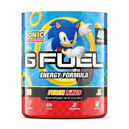 G Fuel Peach Rings Tub - 40 Servings - Sonic