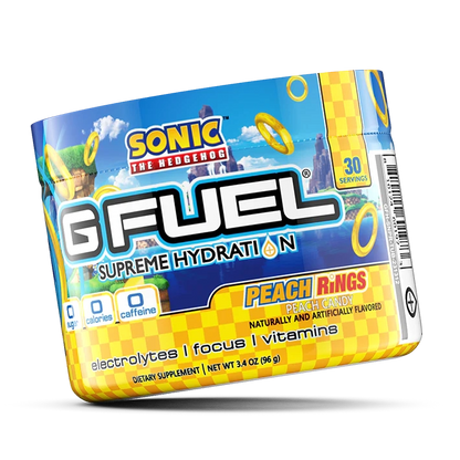 G Fuel Sonic's Peach Rings Supreme Hydration - 30 Servings - Sonic The Hedgehog