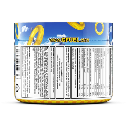 G Fuel Sonic's Peach Rings Supreme Hydration - 30 Servings - Sonic The Hedgehog