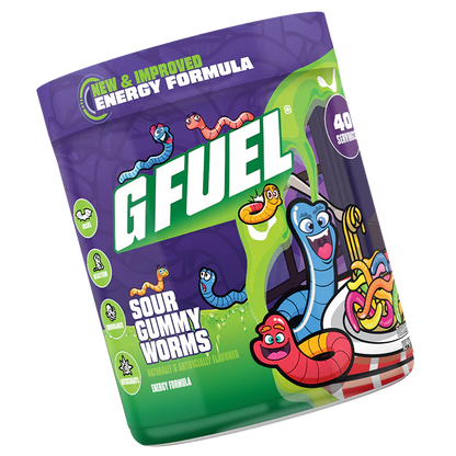G Fuel Sour Gummy Worms 2.0 Tub - 40 Servings