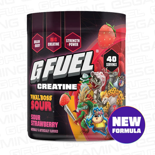 G Fuel Sour Strawberry Creatine Tub - 40 Servings - Final Boss Sour