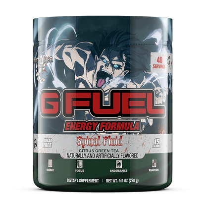 G Fuel Spinal Fluid Tub - 40 Servings - Attack On Titan