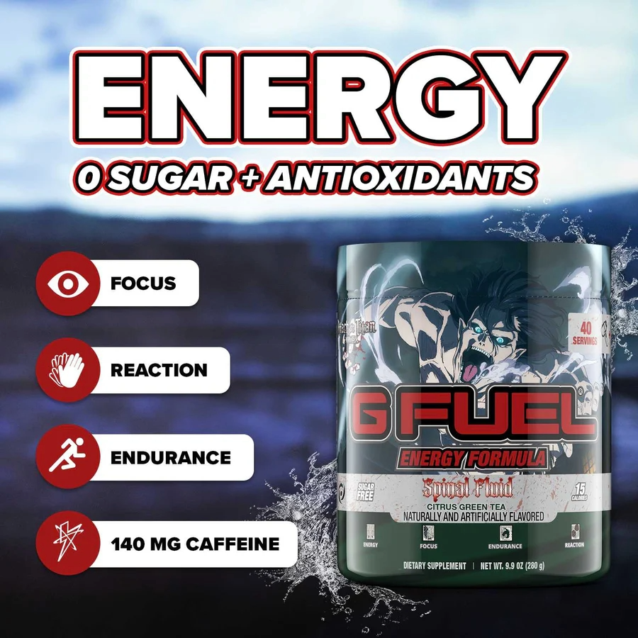 G Fuel Spinal Fluid Tub - 40 Servings - Attack On Titan
