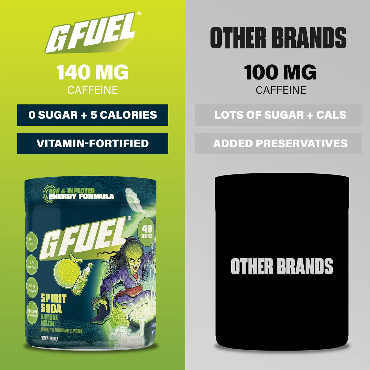 G Fuel Spirits Soda 2.0 Tub - 40 Servings - Fear Fest