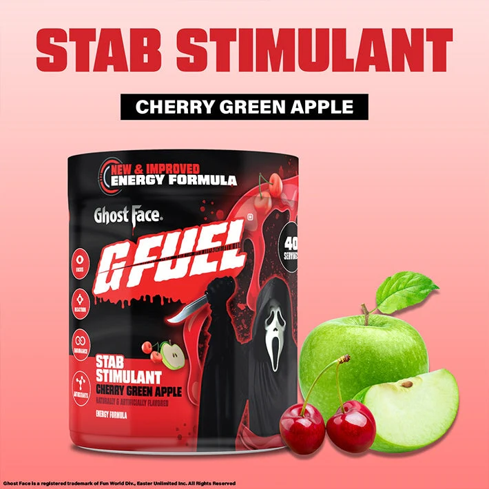 G Fuel Stab Stimulant 2.0 Tub - 40 Servings - Ghost Face