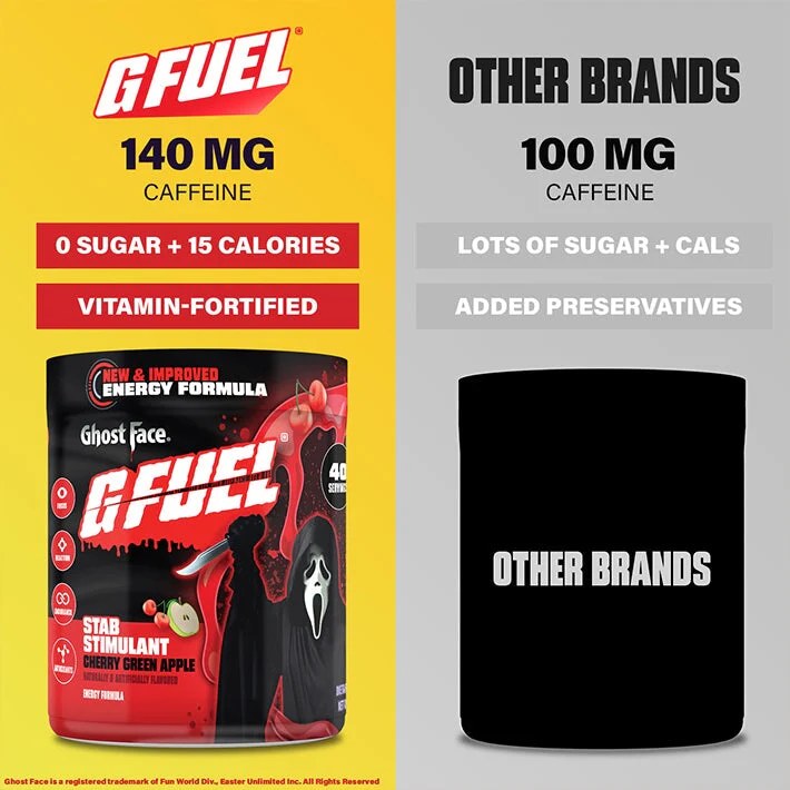 G Fuel Stab Stimulant 2.0 Tub - 40 Servings - Ghost Face