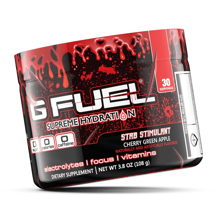 G Fuel Stab Stimulant Supreme Hydration - 30 Servings - Ghost Face