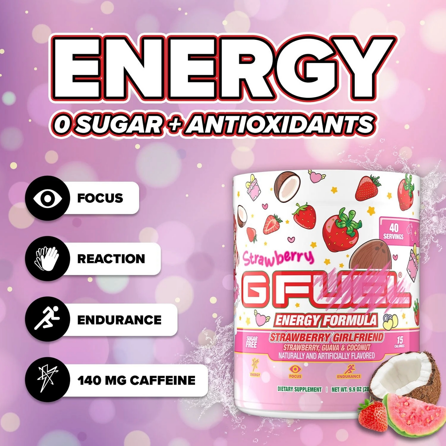 G Fuel Strawberry Girlfriend Tub - 40 Servings