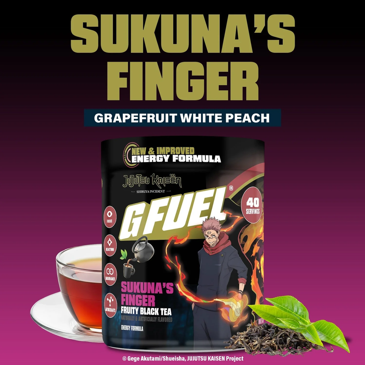 G Fuel Sukuna's Finger 2.0 Tub - 40 Servings - Jujutsu Kaisen