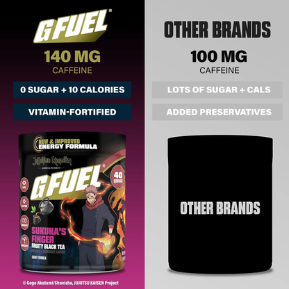G Fuel Sukuna's Finger 2.0 Tub - 40 Servings - Jujutsu Kaisen
