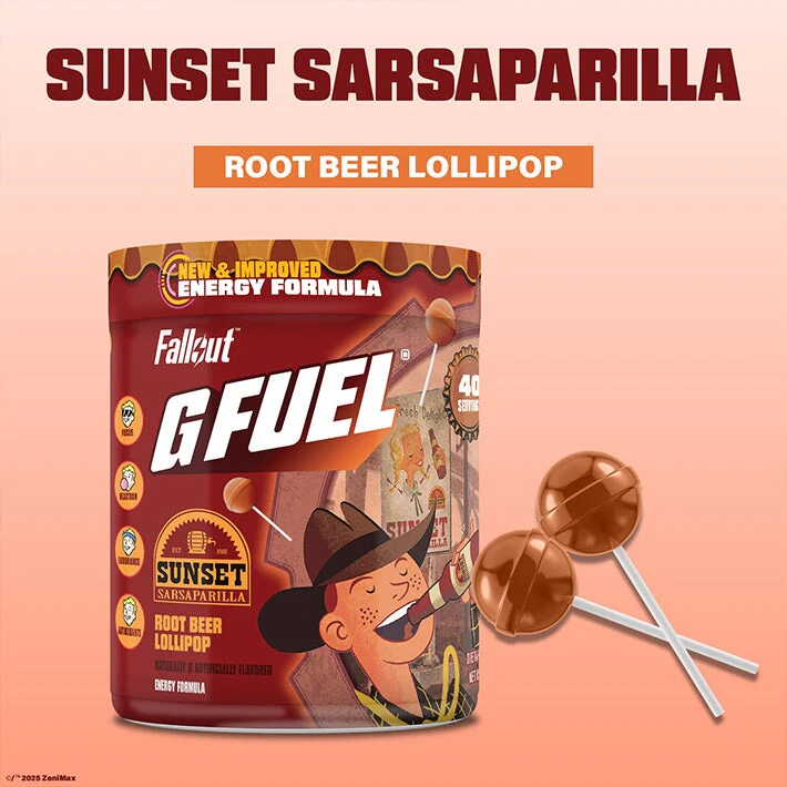 G Fuel Sunset Sarsaparilla 2.0 Tub - 40 Servings - Fallout