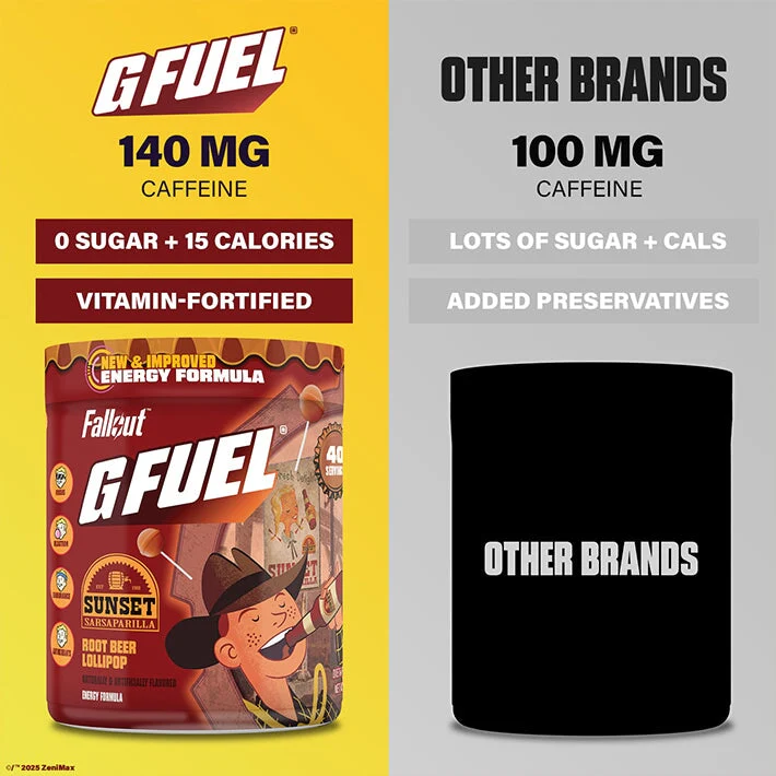 G Fuel Sunset Sarsaparilla 2.0 Tub - 40 Servings - Fallout
