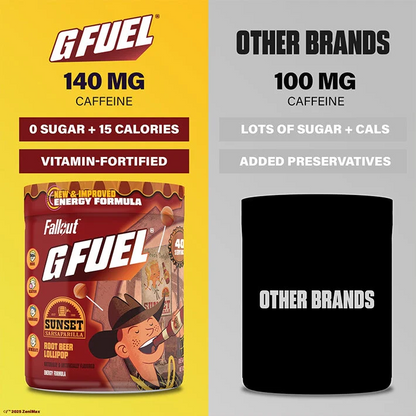 G Fuel Sunset Sarsaparilla 2.0 Tub - 40 Servings - Fallout