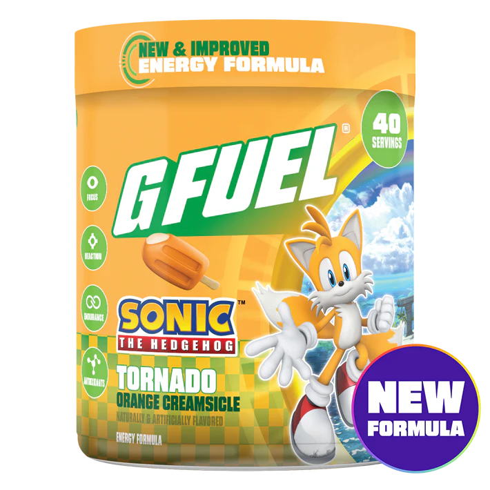 G Fuel Tornado 2.0 Tub - 40 Servings - Sonic The Hedgehog