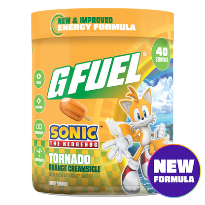 G Fuel Tornado 2.0 Tub - 40 Servings - Sonic The Hedgehog