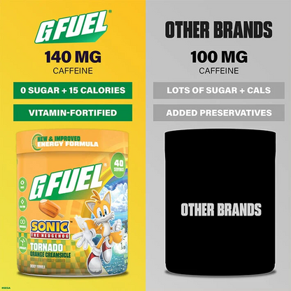 G Fuel Tornado 2.0 Tub - 40 Servings - Sonic The Hedgehog