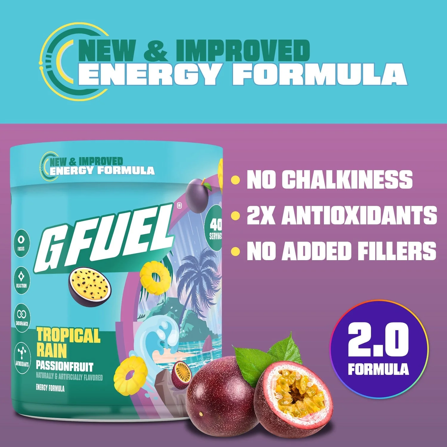 G Fuel Tropical Rain 2.0 Tub - 40 Servings