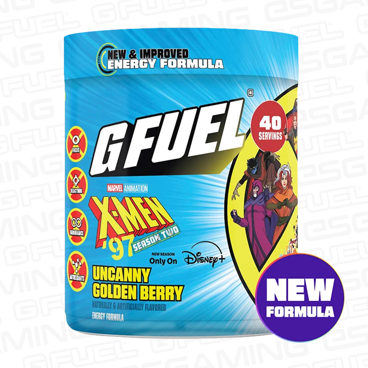 G Fuel Uncanny Golden Berry 2.0 Tub - 40 Servings - X-Men 97