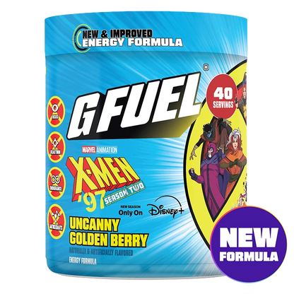 G Fuel Uncanny Golden Berry 2.0 Tub - 40 Servings - X-Men 97