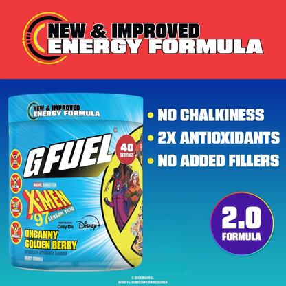 G Fuel Uncanny Golden Berry 2.0 Tub - 40 Servings - X-Men 97