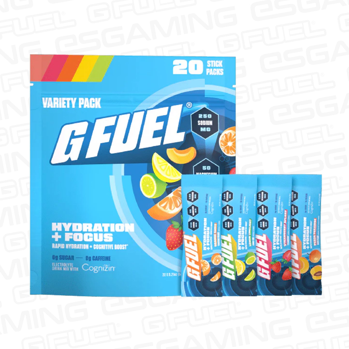 G Fuel Variety Pack - Hydration + Focus - 20 Stick Packs