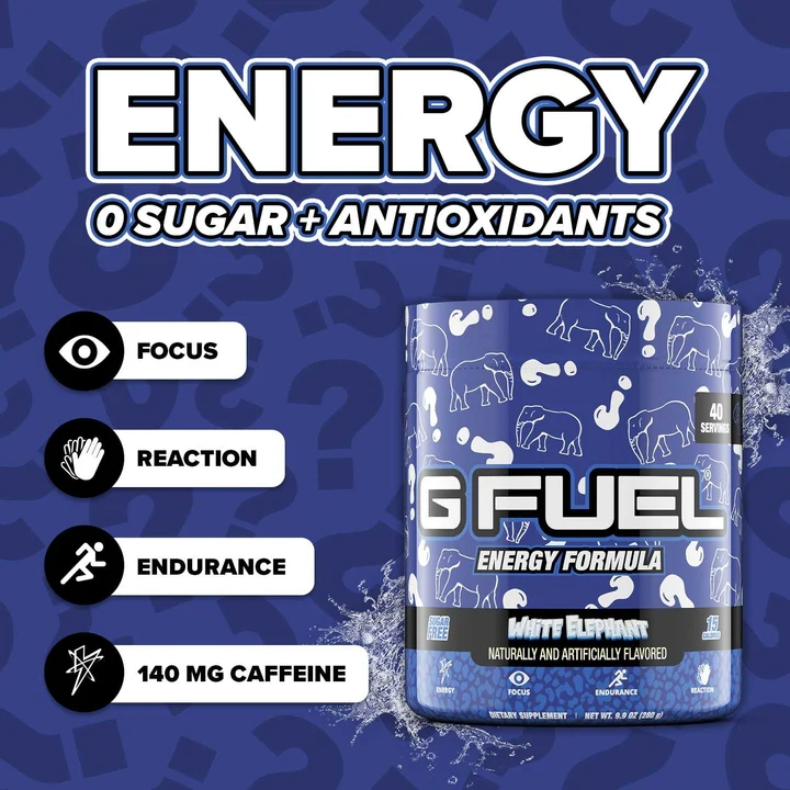 G Fuel White Elephant Mystery Flavour Tub - 40 Servings